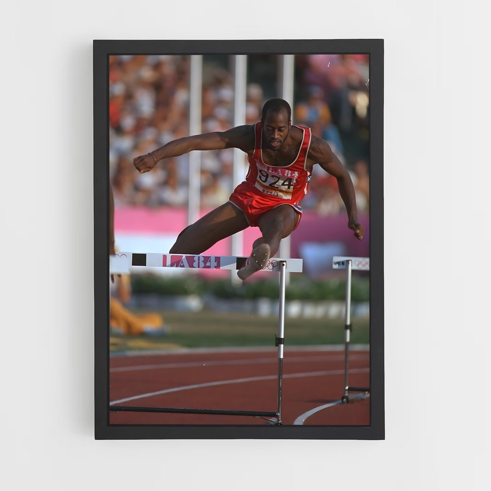 Poster Edwin moses obstacle – affiche Athlétisme (vue 2)